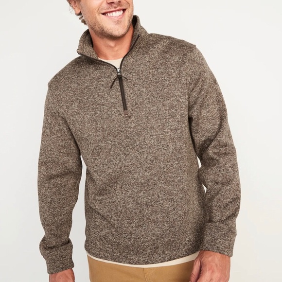 Old navy men’s 1/4 zip small green fleece pullover sweater - Picture 2 of 4